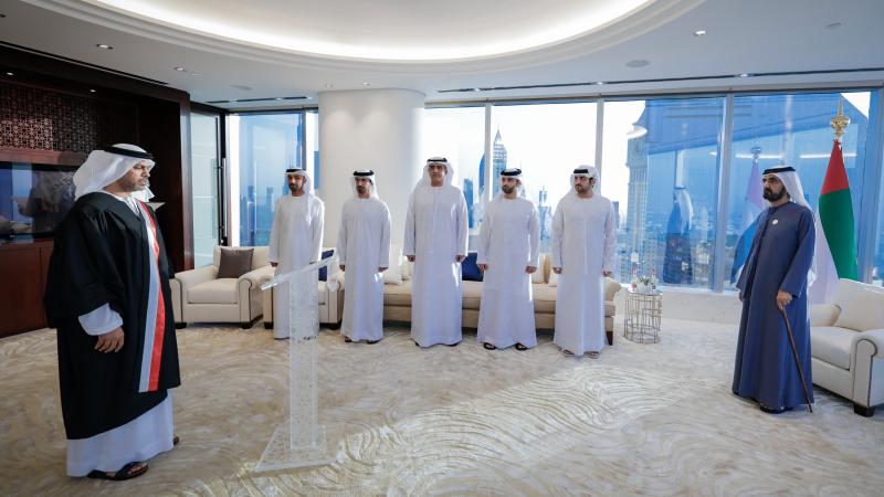 أمام محمد بن راشد.. 5 قضاة جدد في محاكم دبي يؤدون اليمين القانونية