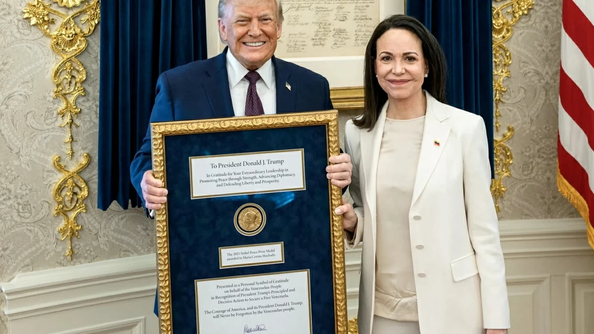 زعيمة المعارضة الفنزويلية: لست نادمة على إهداء «نوبل السلام» لترامب