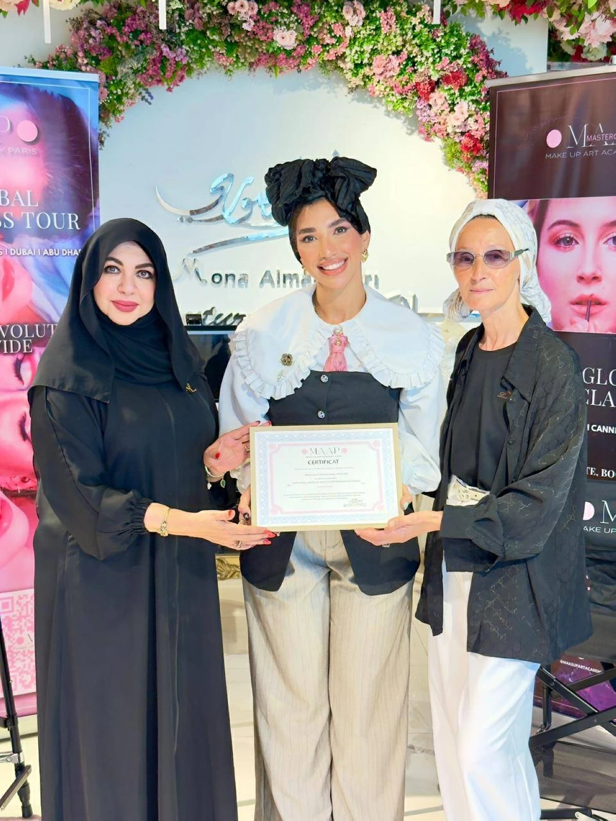 منى المنصوري تتعاون مع أكاديمية باريس لفن التجميل