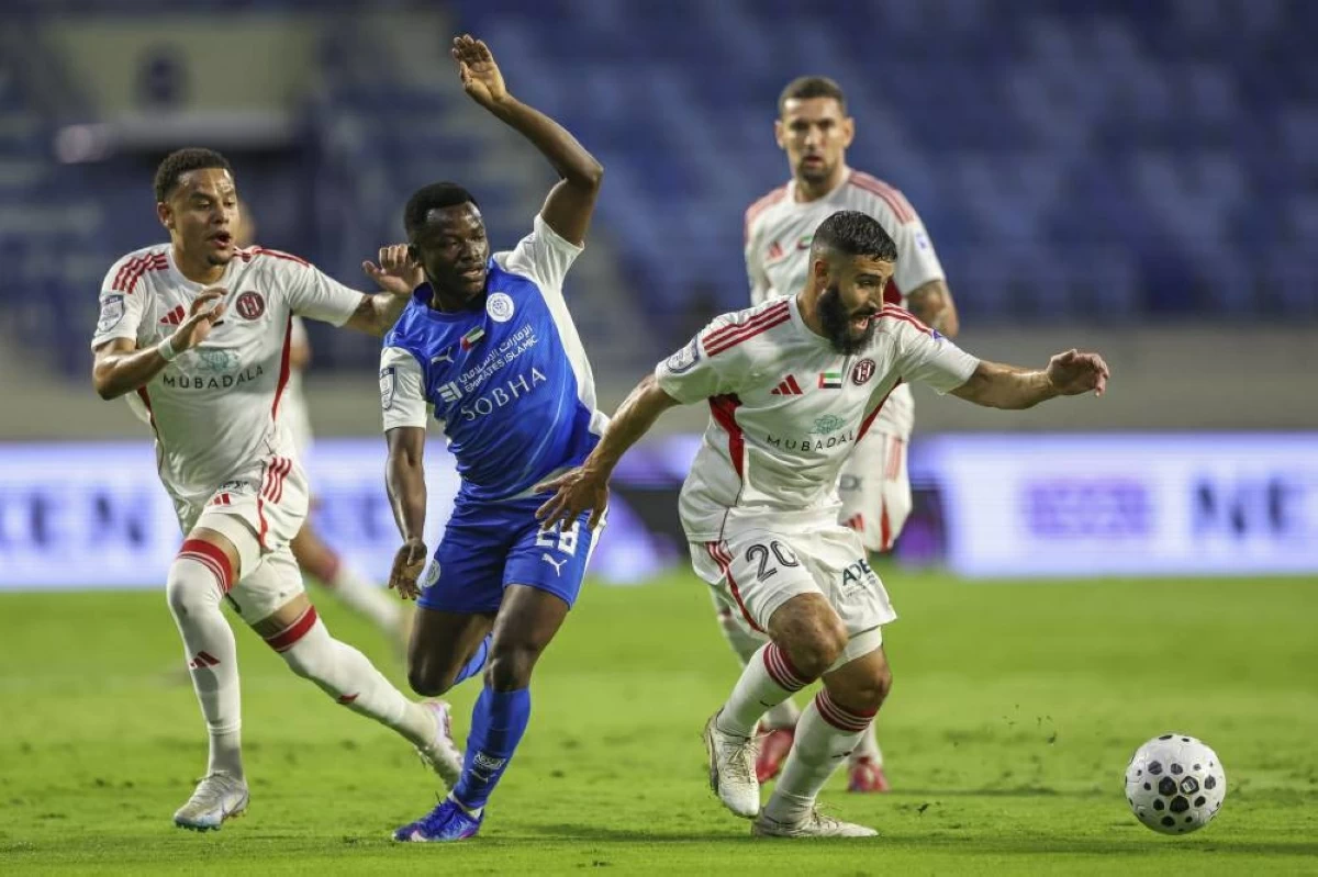  من مباراة النصر والجزيرة في دوري أدنوك للمحترفين  ( تصوير: محمد شعلان)