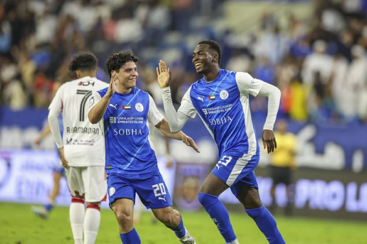 مباراة النصر والجزيرة في دوري أدنوك للمحترفين (( محمد شعلان ))