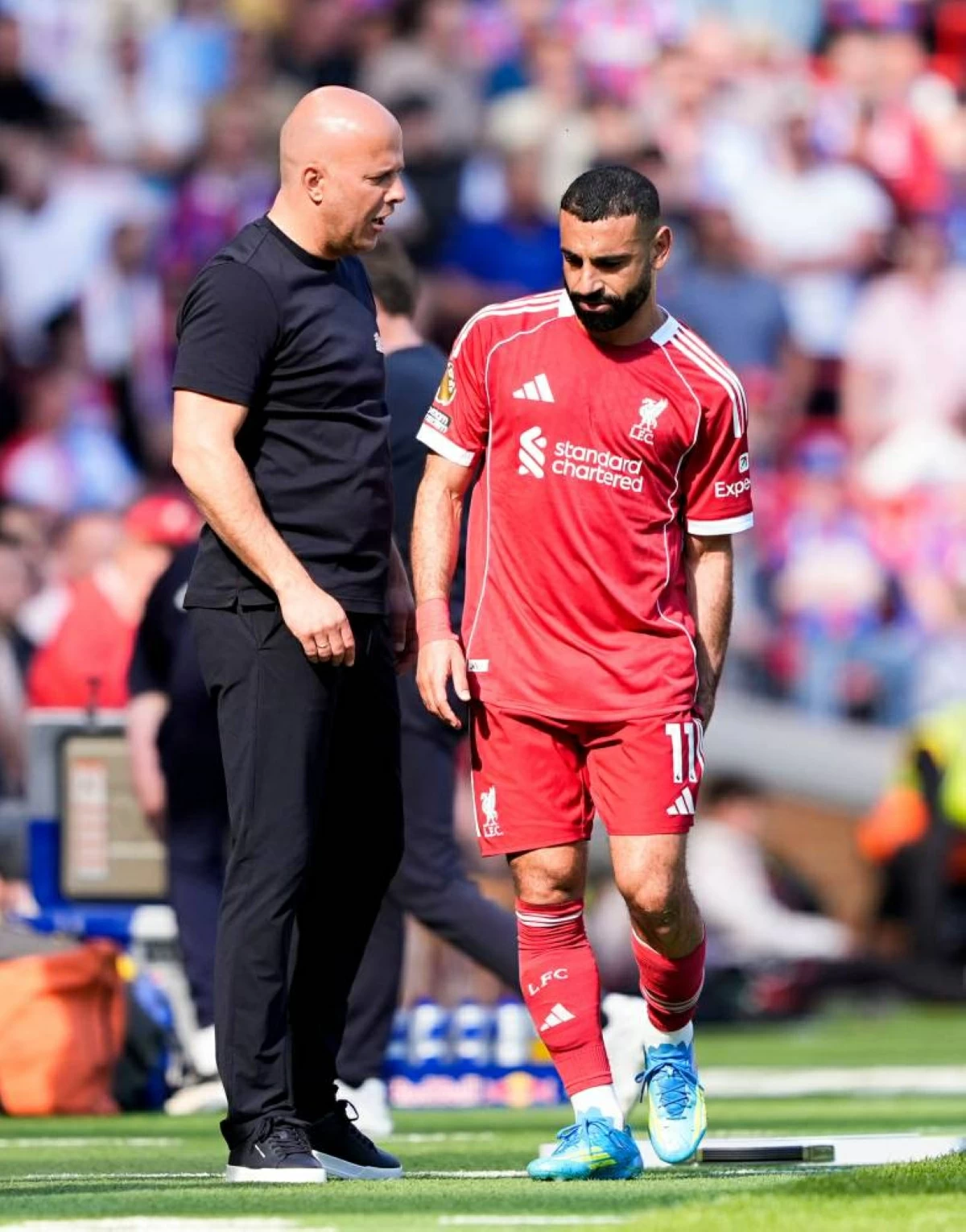محمد صلاح لحظة إصابته