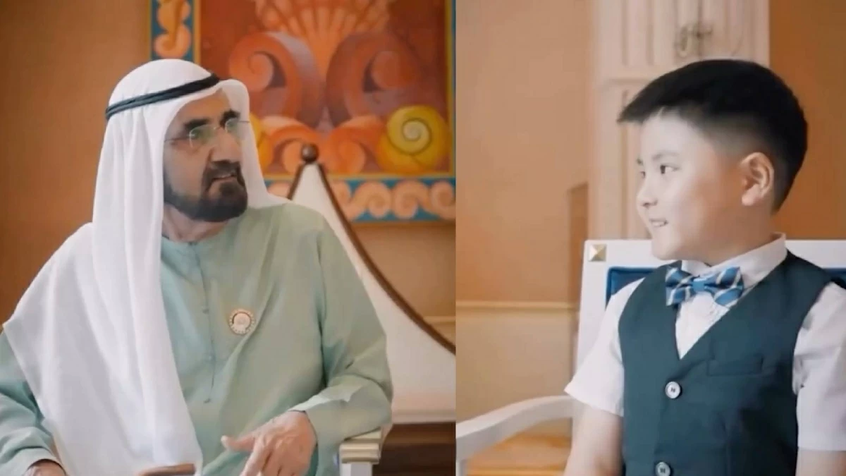 محمد بن راشد للطفل روجر شي: دبي تحبك وأنتم هنا في أمان