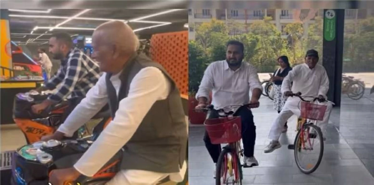 الجد على الدراجة داخل «جوجل»