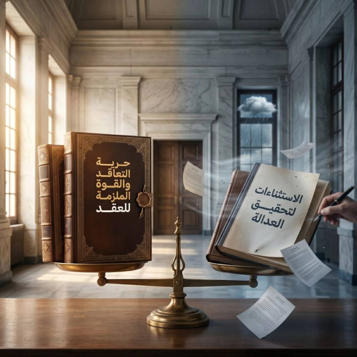معهد الشارقة للعلوم القضائية نظم محاضرة بعنوان العقود في زمن الأزمات