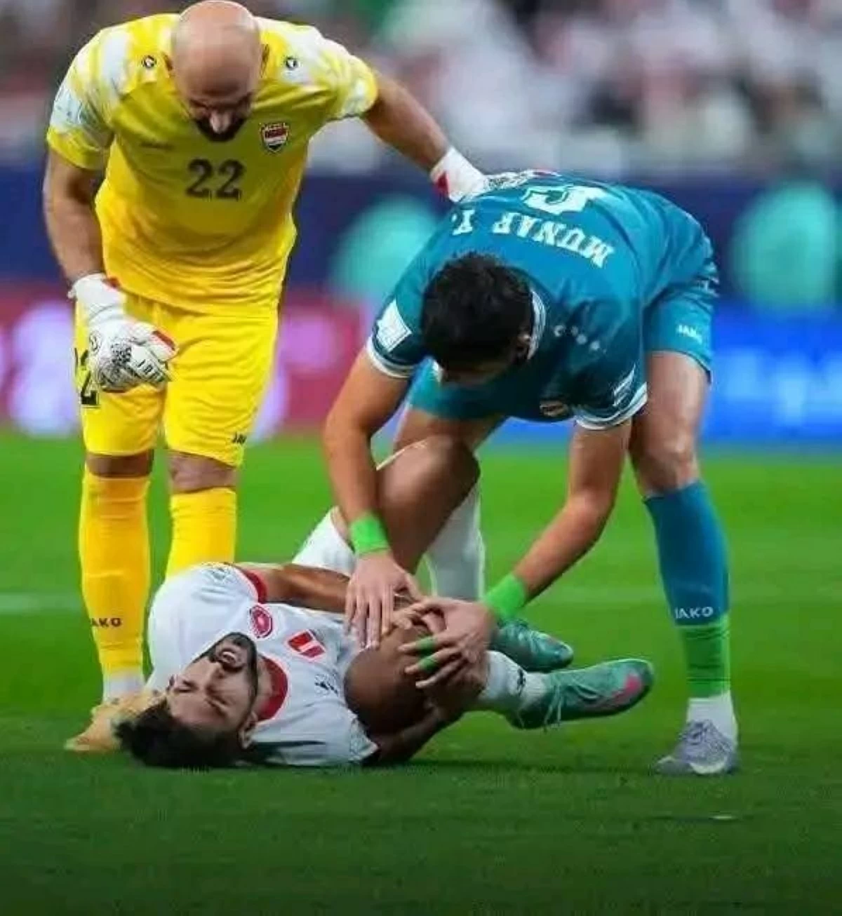 يزن لحظة تعرضه للإصابة