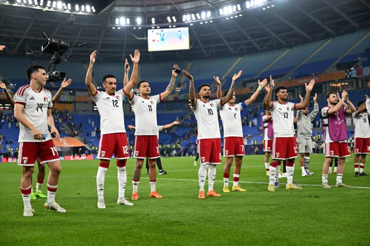 لاعبو منتخب الإمارات خلال آخر مشاركة لهم في كأس العرب
