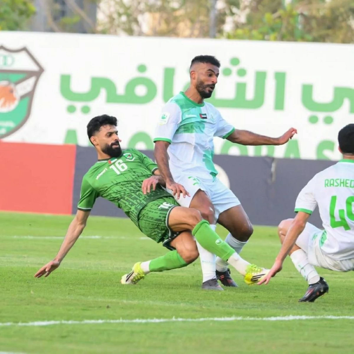 من مباراة الحصن والعروبة في الجولة الماضية