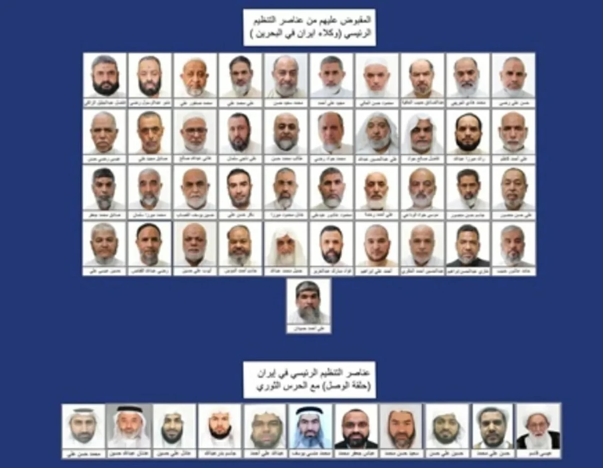 أعضاء التنظيم المرتبط بـ«ولاية الفقيه» الذين قُبض عليهم في البحرين (بنا)