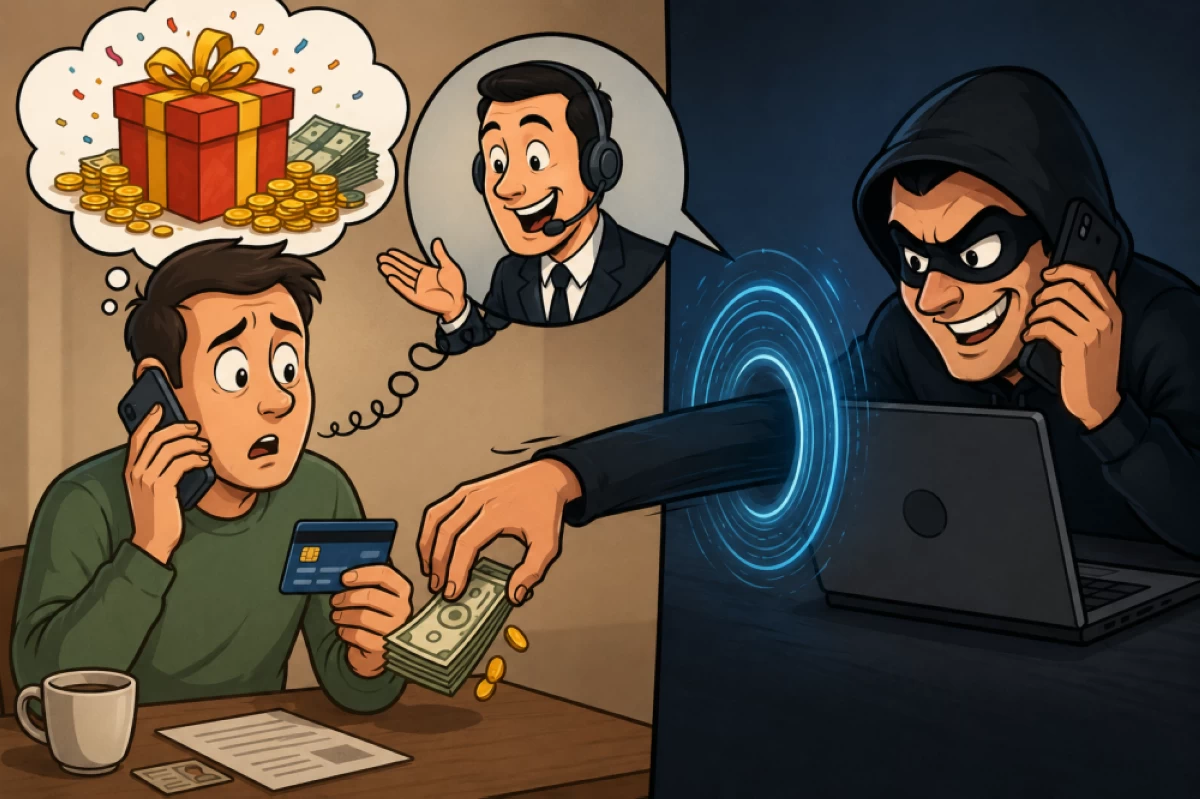 جائزة وهمية تقود للاستيلاء على مبالغ مالية من حساب بنكي