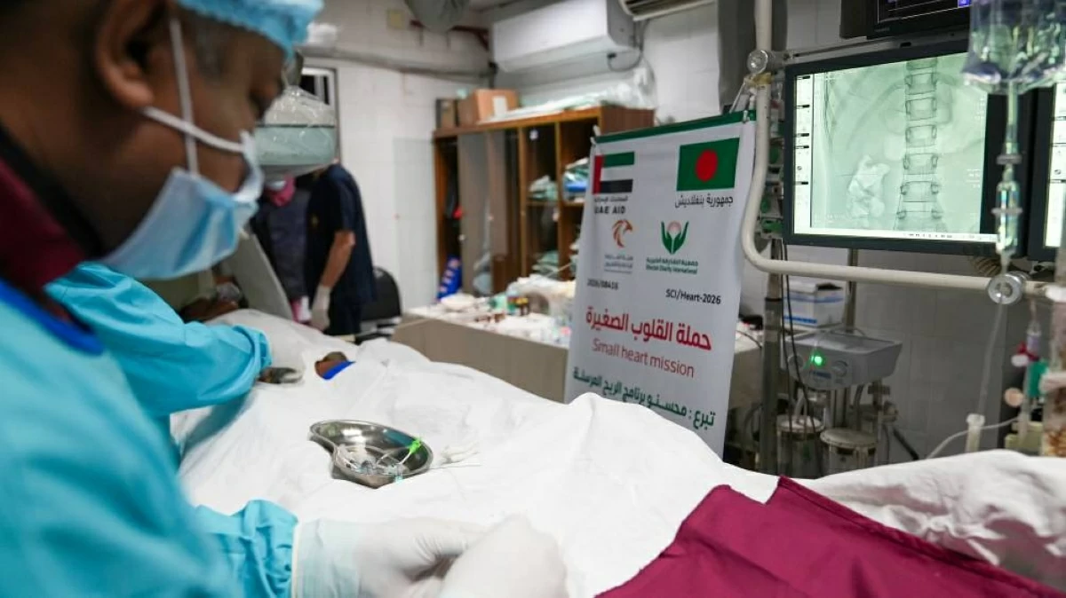«الشارقة الخيرية» تنفذ 65 عملية قسطرة قلبية لأطفال بنجلاديش