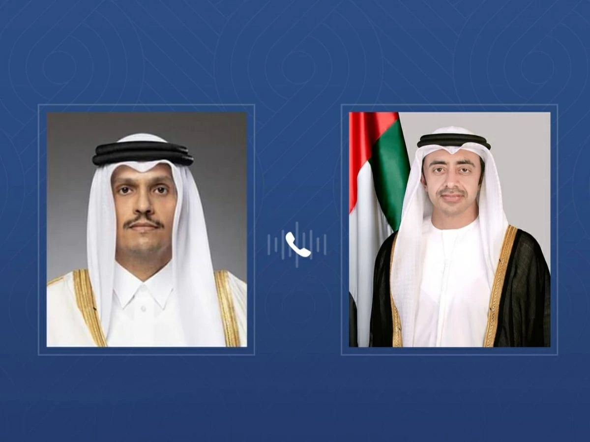 عبدالله بن زايد ووزير خارجية قطر يبحثان التطورات الإقليمية