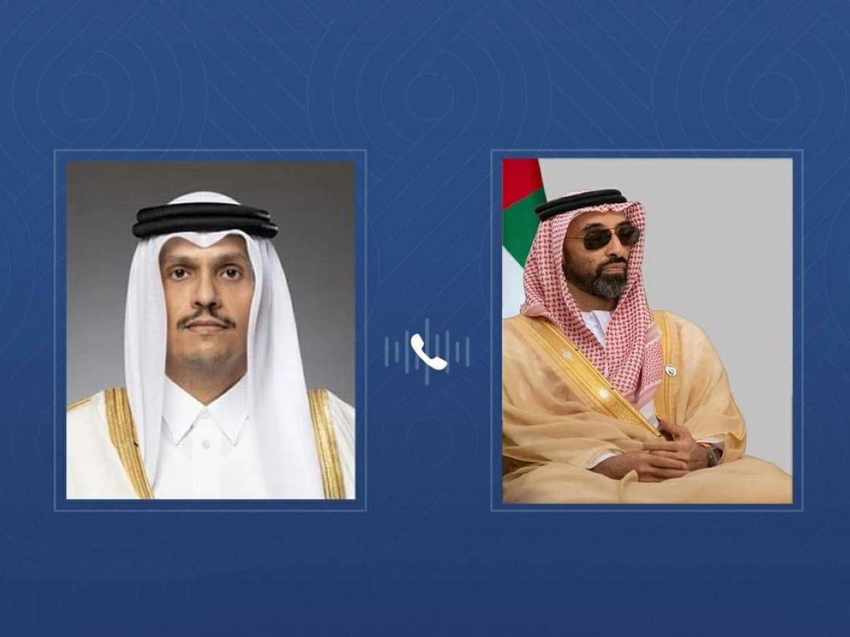 طحنون بن زايد ورئيس وزراء قطر يبحثان هاتفيا التطورات الإقليمية #صحيفة_الخليج 