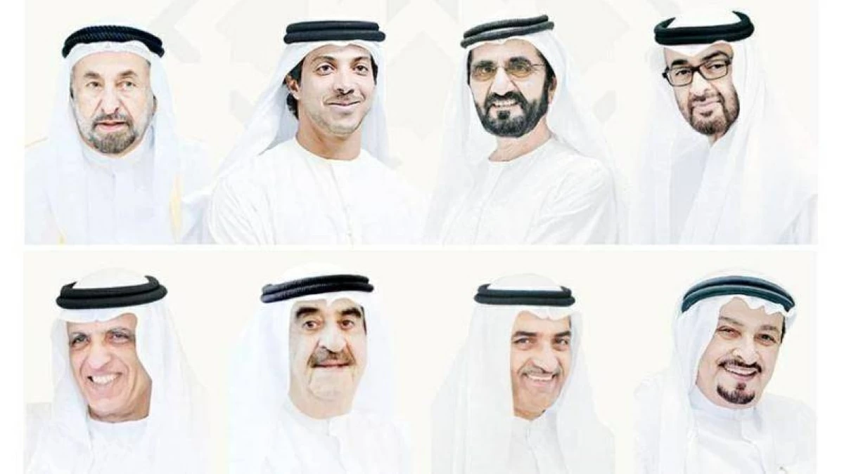 محمد بن زايد ومحمد بن راشد ومنصور بن زايد يتلقون تهاني سلطان والحكام بعيد الأضحى