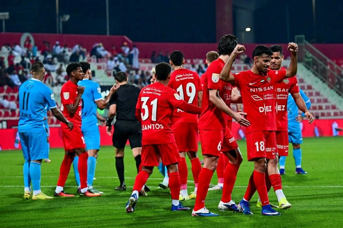 من مباراة شباب الأهلي ودبا التي انتهت بسباعية