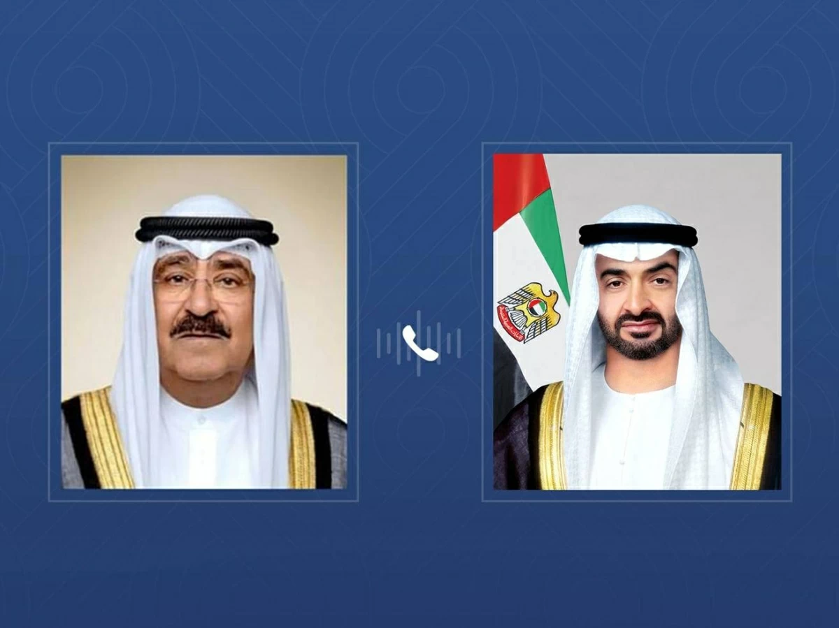 محمد بن زايد وأمير الكويت يتبادلان التهاني بعيد الأضحى المبارك