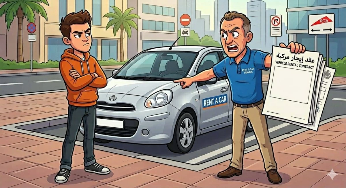 تغريم مستأجر مركبة 8.7 ألف درهم مخالفات مرورية #صحيفة_الخليج 