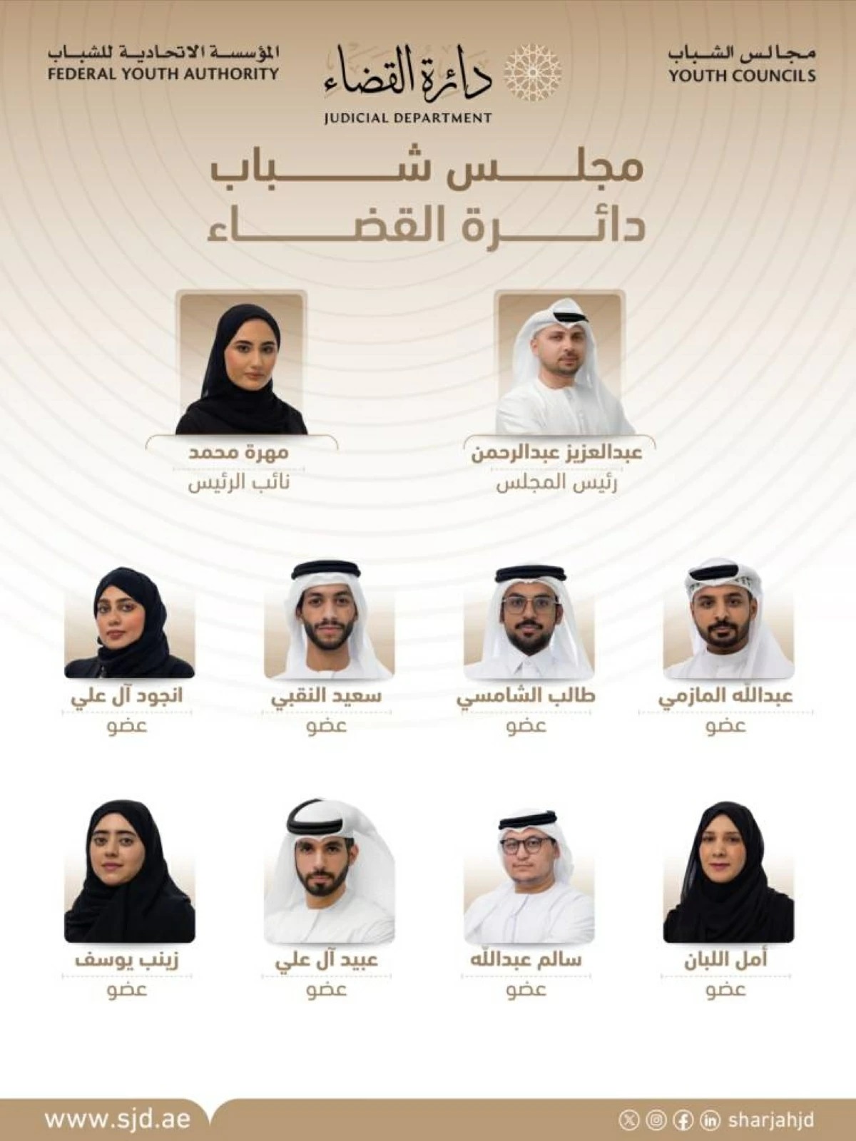 أعضاء مجلس دائرة القضاء
