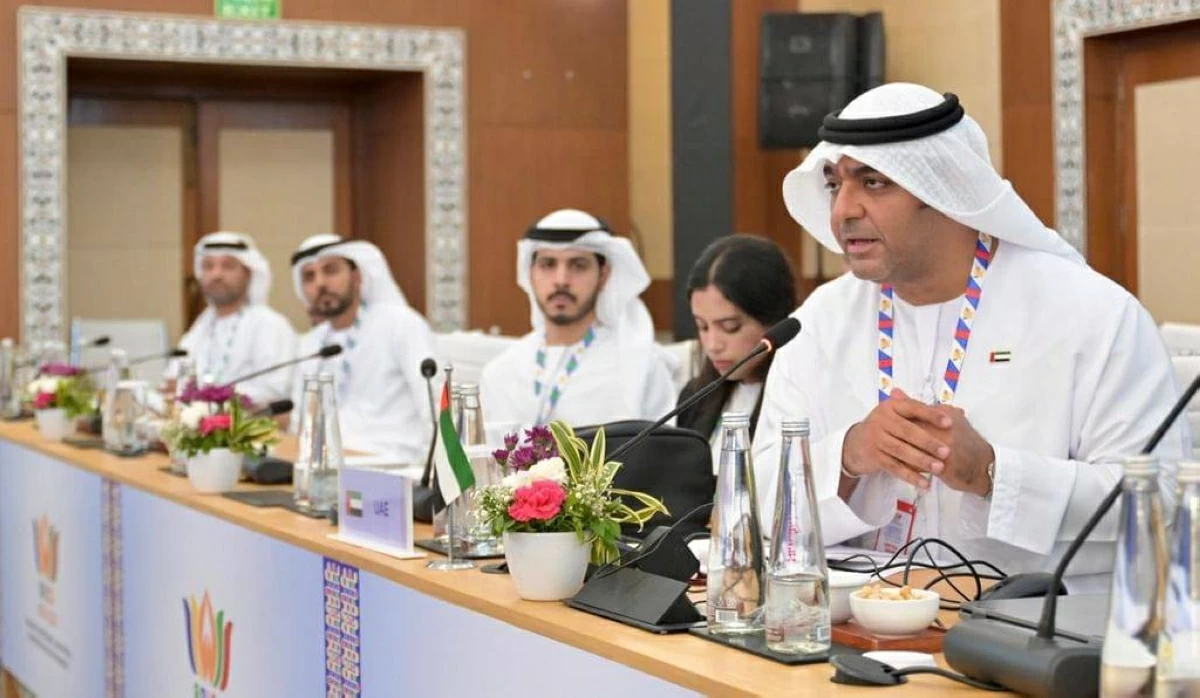 وفد الدولة المشارك في المؤتمر برئاسة مقصود كروز (وام)