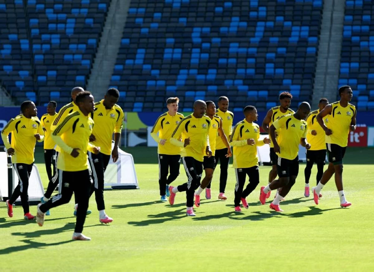 من تدريبات منتخب جنوب إفريقيا