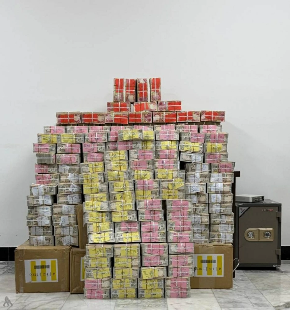عاجل| العراق: ارتفاع مضبوطات «قضية الجميلي» إلى 127 مليار دينار و24 مليون دولار #صحيفة_الخليج 