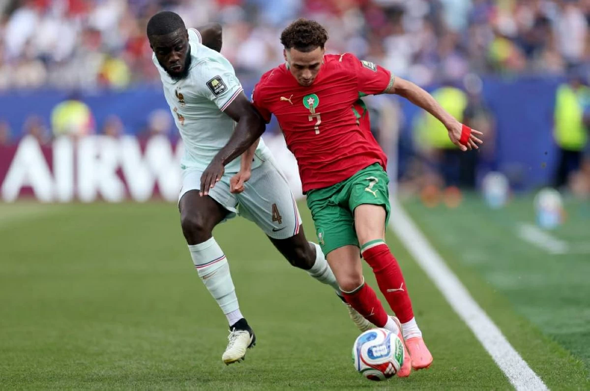 من مباراة المغرب وفرنسا