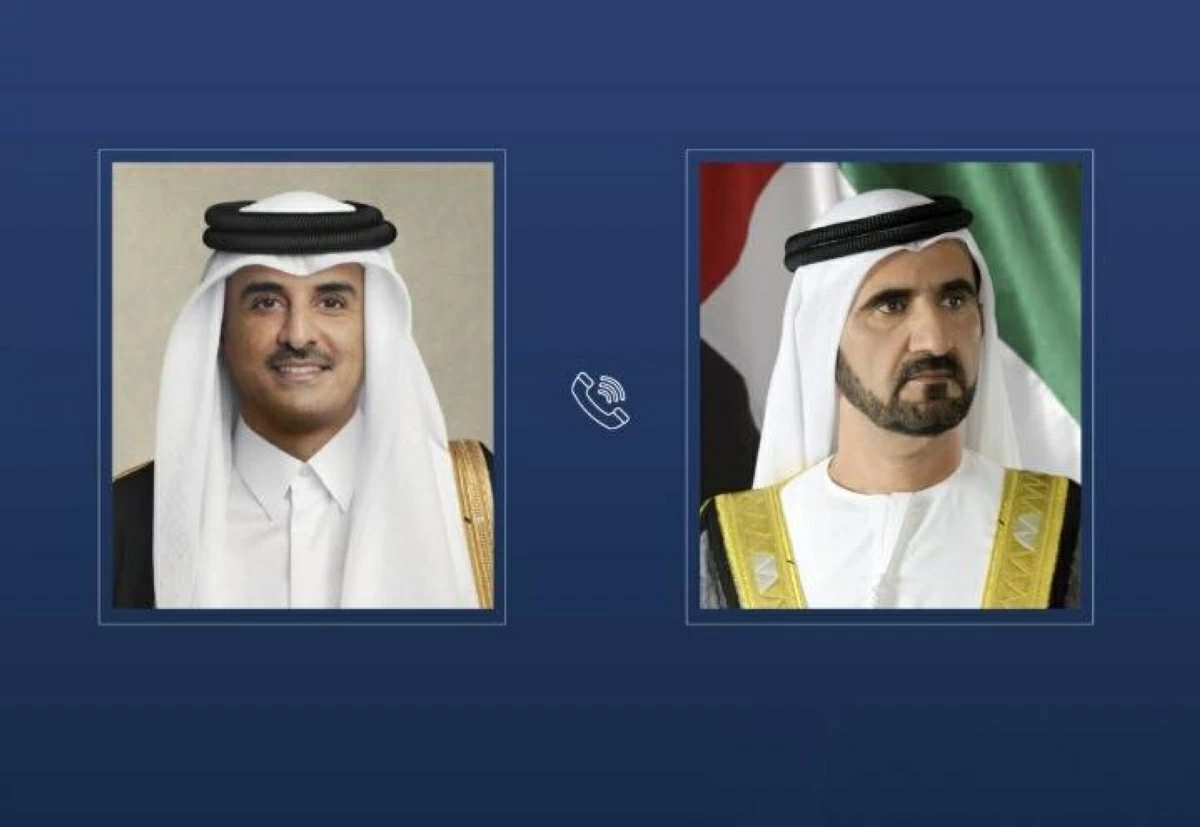 محمد بن راشد يعزي أمير قطر في وفاة حمد بن خليفة