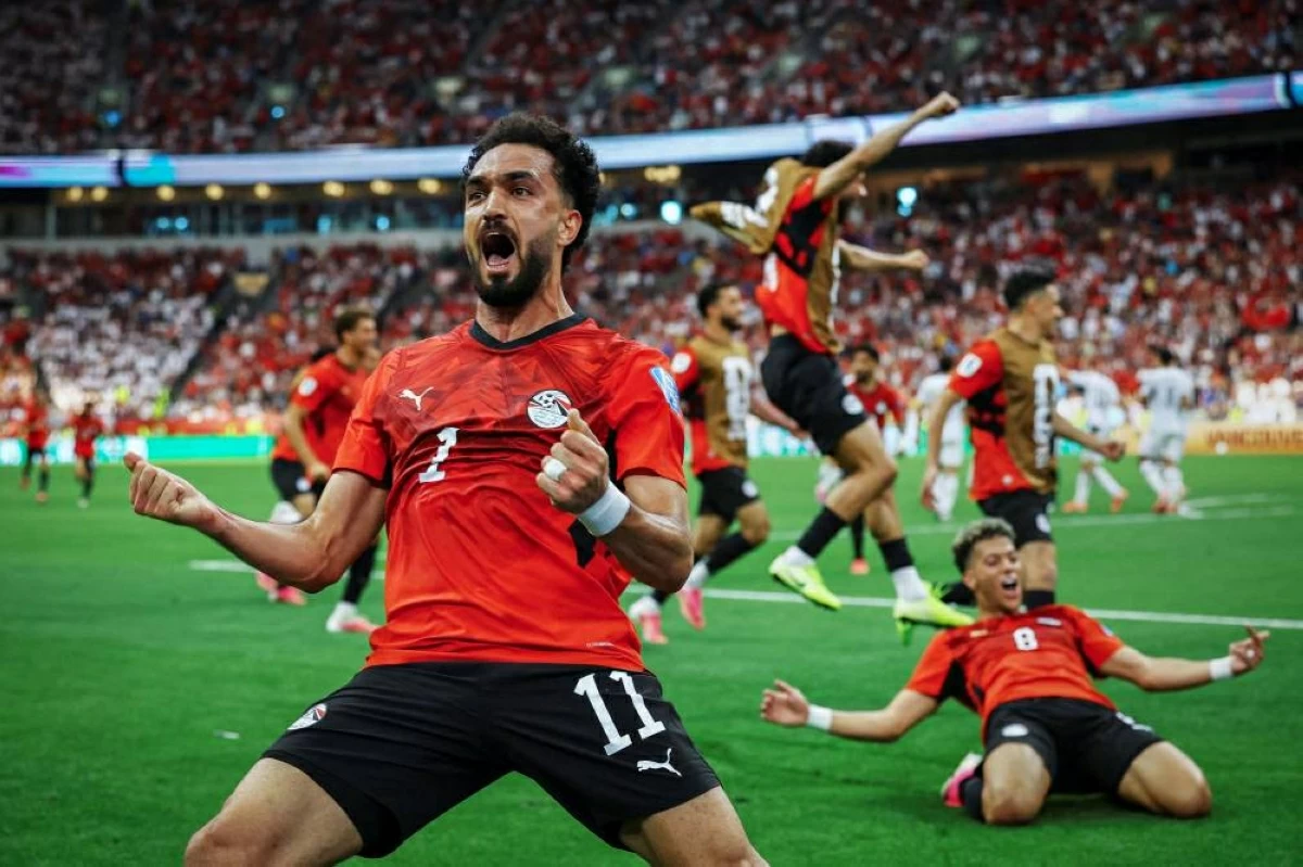 فرحة لاعبي منتخب مصر في المونديال