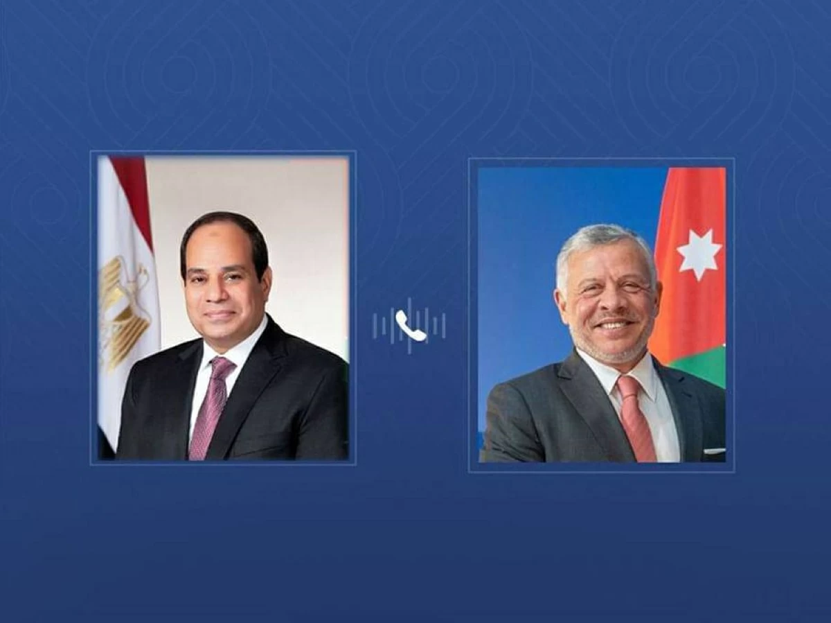 ملك الأردن والرئيس المصري