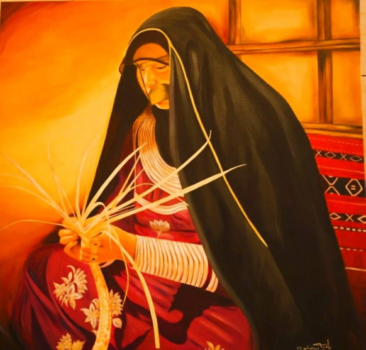 ناديا درويش.. فنانة ترسم الصبر بالألوان