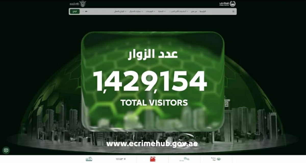1.4 مليون زائر لمنصة التوعية بالجرائم الإلكترونية بشرطة دبي