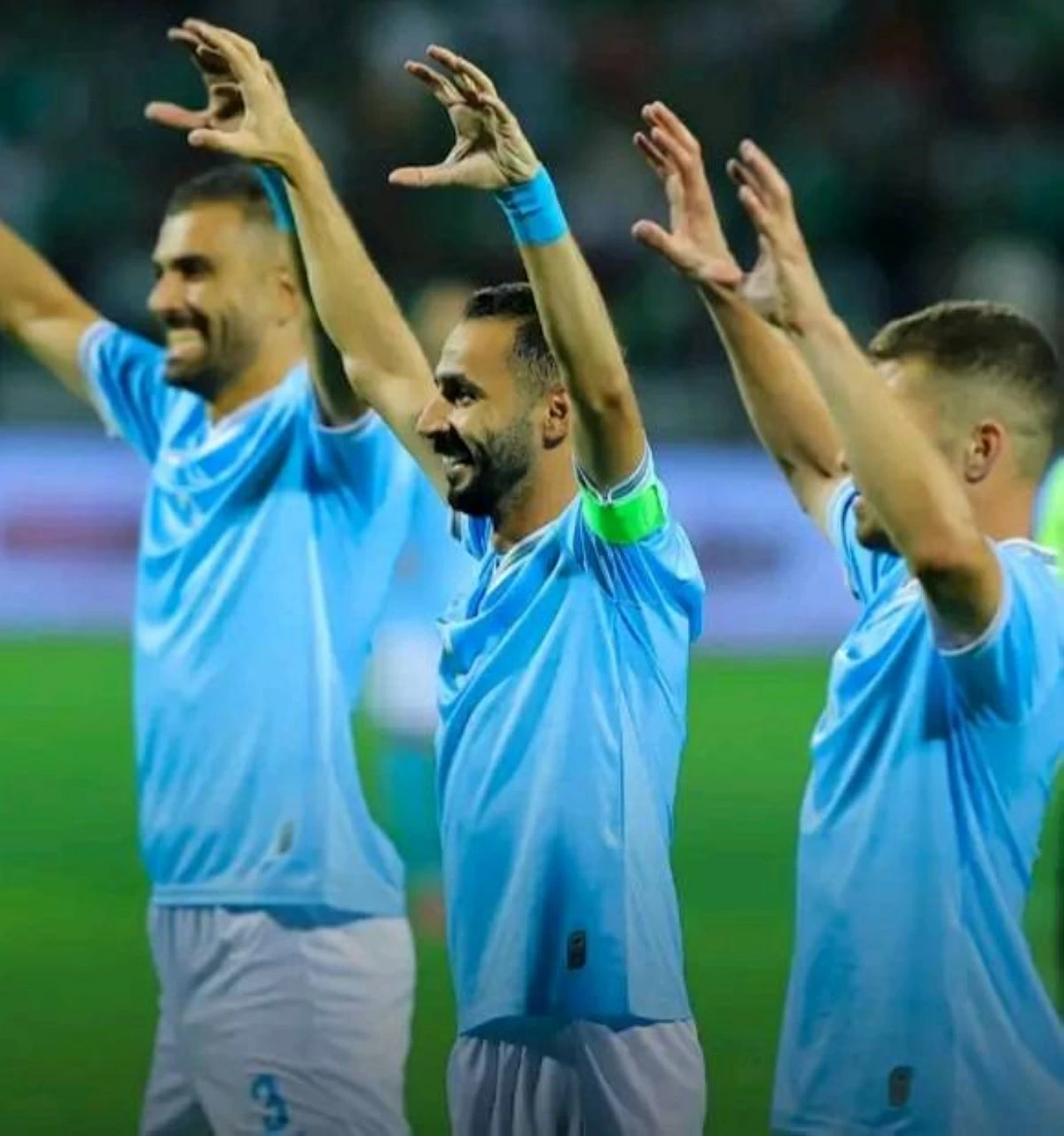 فرحة لاعبي الفيصلي بالفوز