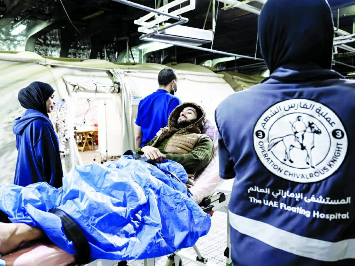 المستشفى الإماراتي العائم يركب أطرافاً صناعية لـ64 فلسطينياً من مبتوري الأطراف