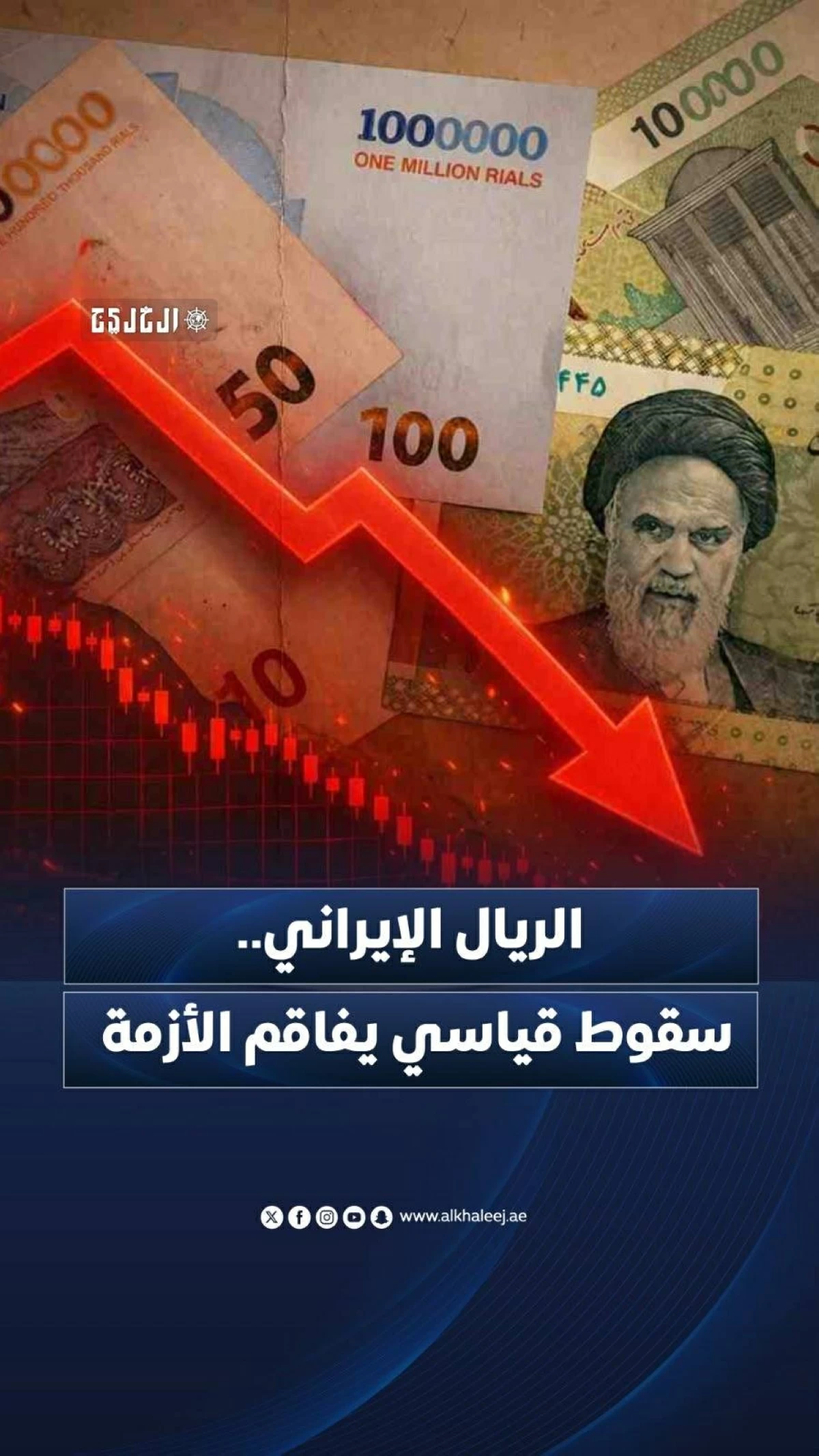 الريال الإيراني.. سقوط قياسي يفاقم الأزمة