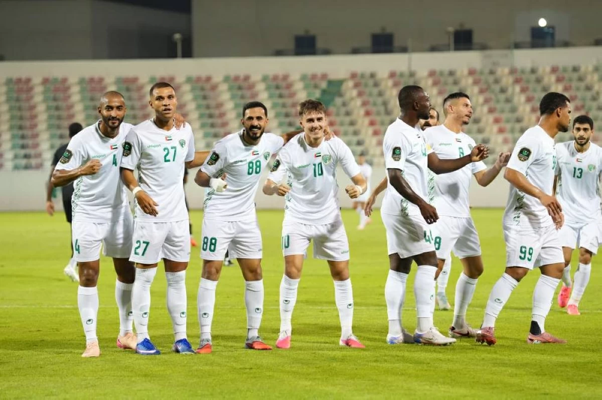 فرحة لاعبي الإمارات