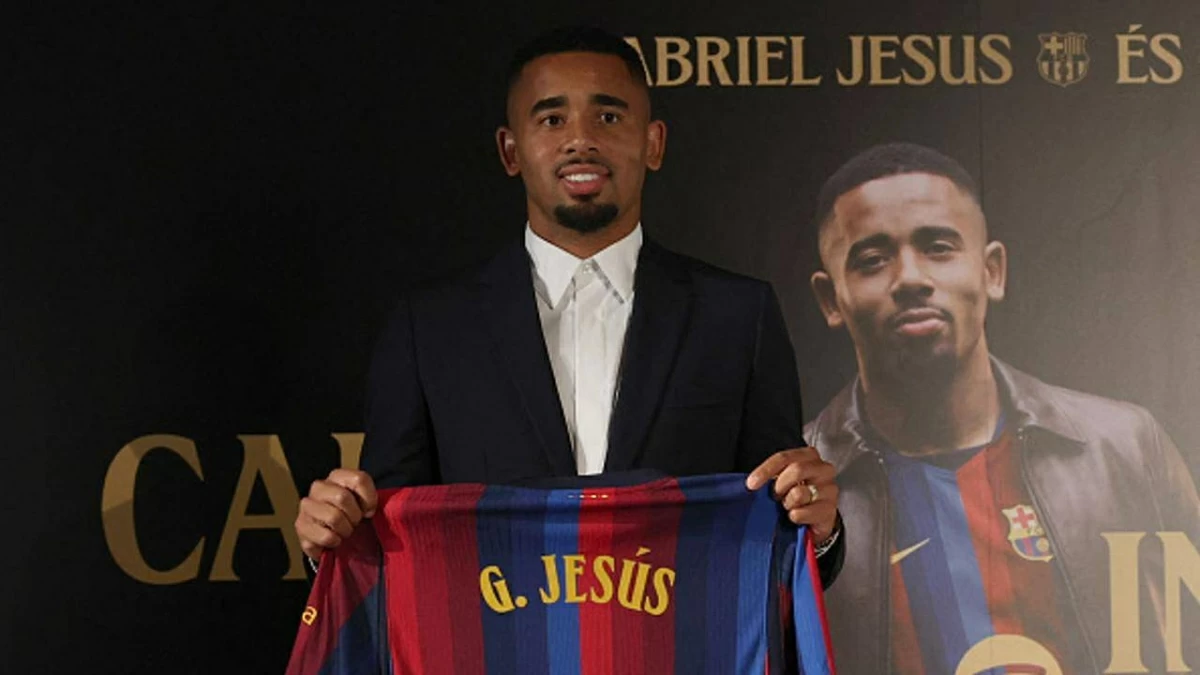 رسمياً.. برشلونة يعلن التعاقد مع جابرييل جيسوس حتى 2029