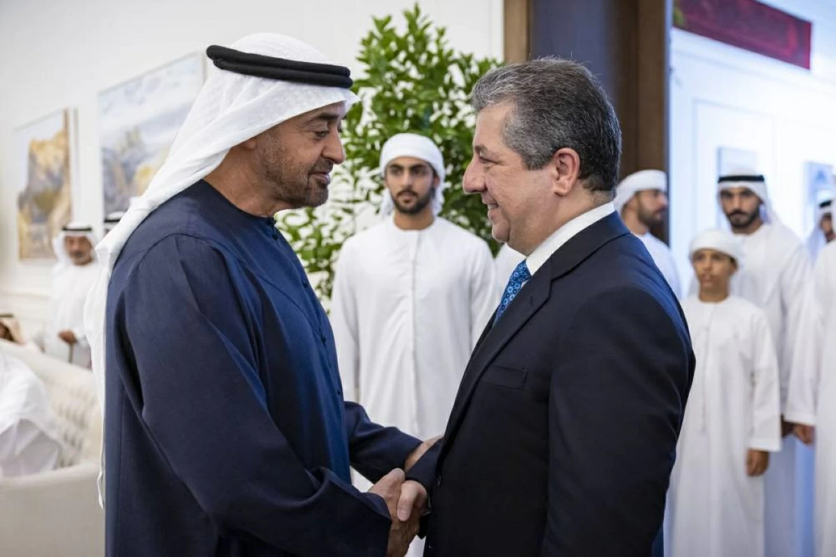 محمد بن زايد ومحمد بن راشد يلتقيان رئيس حكومة كردستان (فيديو)