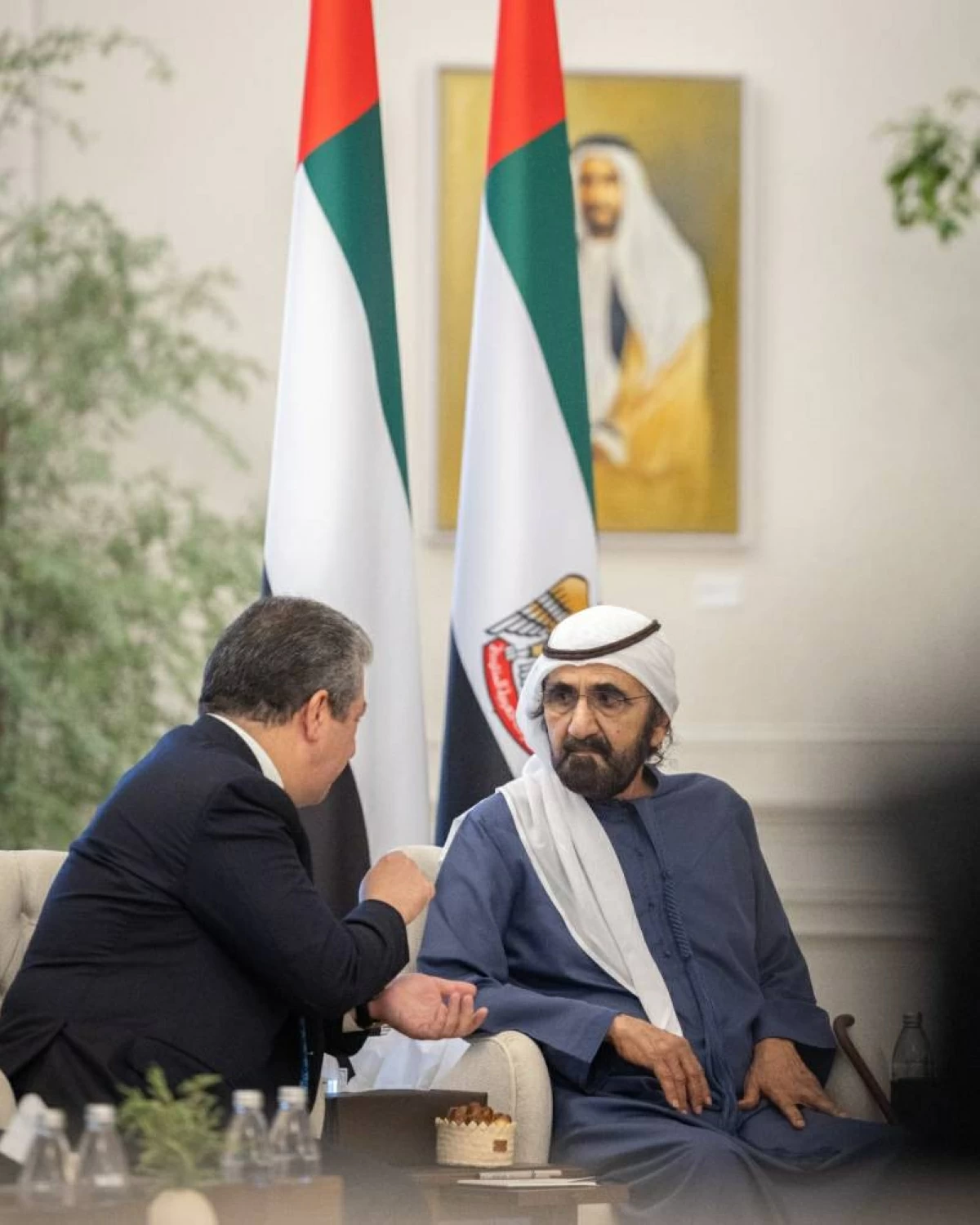 محمد بن زايد ومحمد بن راشد يلتقيان رئيس حكومة كردستان (فيديو)