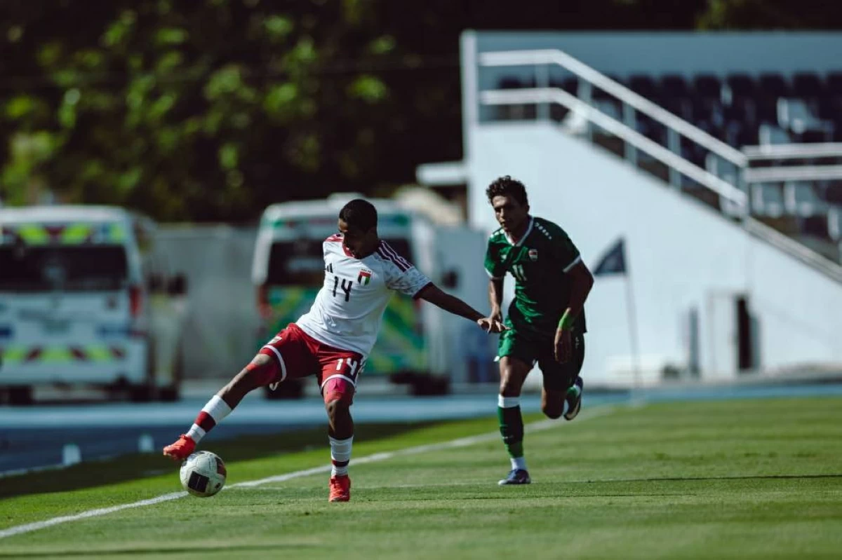 من لقاء منتخبي الإمارات والعراق