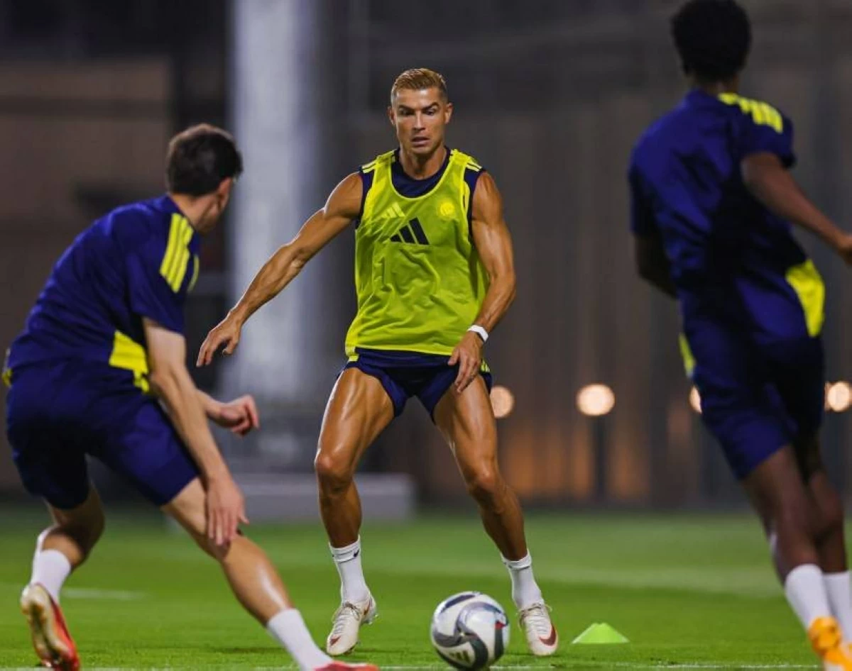رونالدو في تدريب النصر