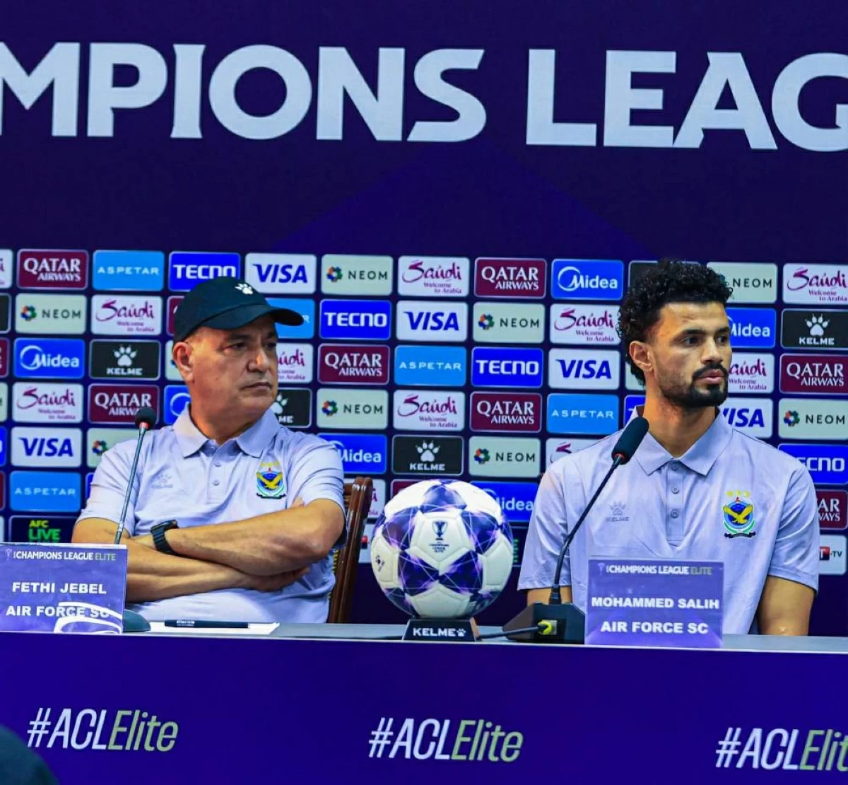 محمد صالح وفتحي الجبال خلال المؤتمر الصحفي