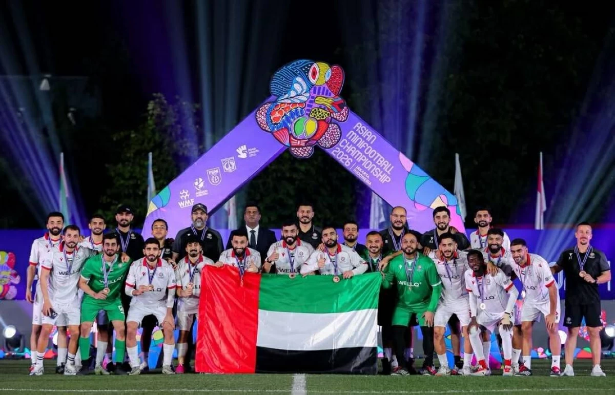 لاعبو الإمارات يحتفلون بالبرونزية