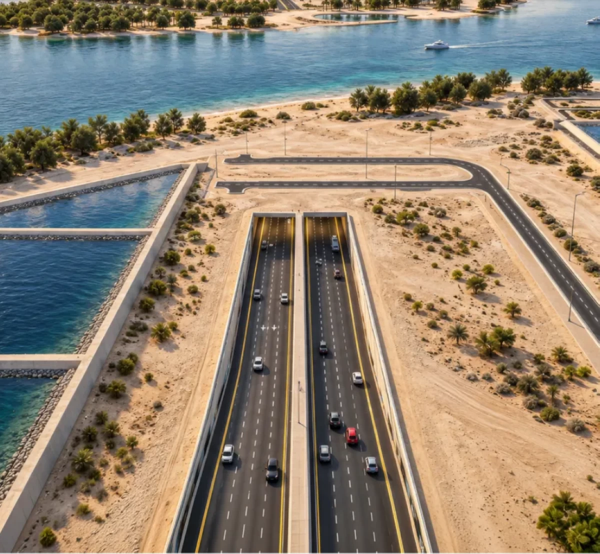 أبوظبي تستكمل المرحلة الأولى من «طريق الجزر الوسطية» خلال 2027