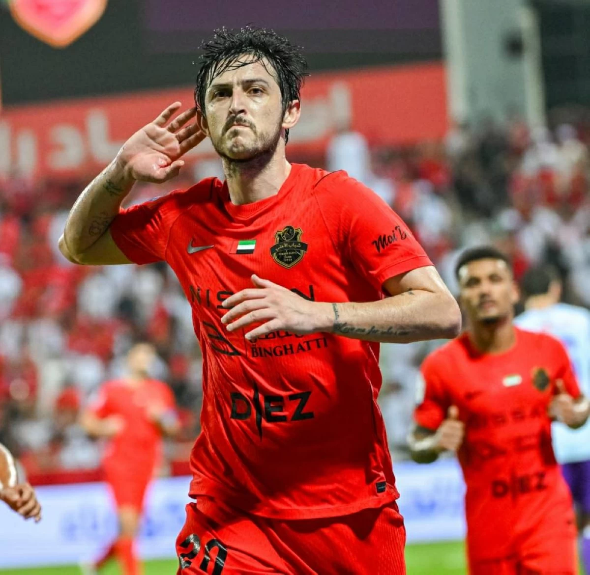 سردار يحتفل بهدف شباب الأهلي الأول (تصوير: يوسف الأمير)