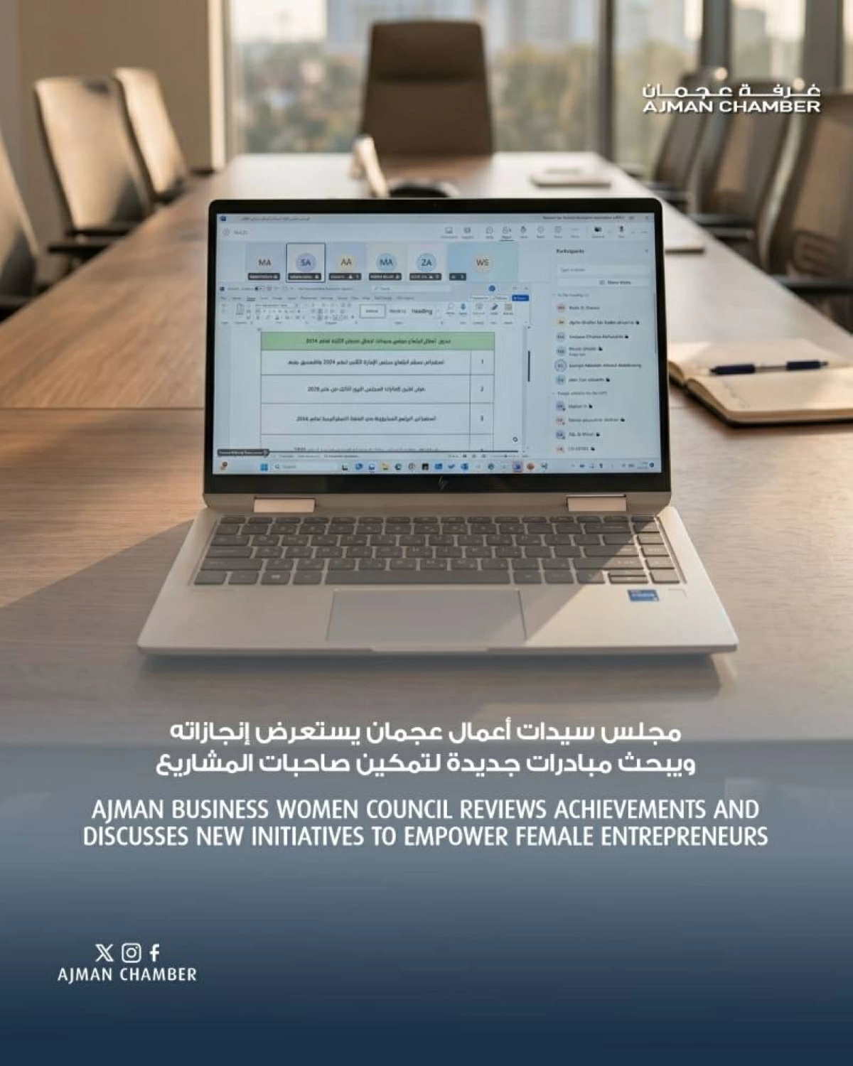 مجلس سيدات أعمال عجمان يستعرض إنجازاته ويبحث مبادرات جديدة لتمكين صاحبات المشاريع
