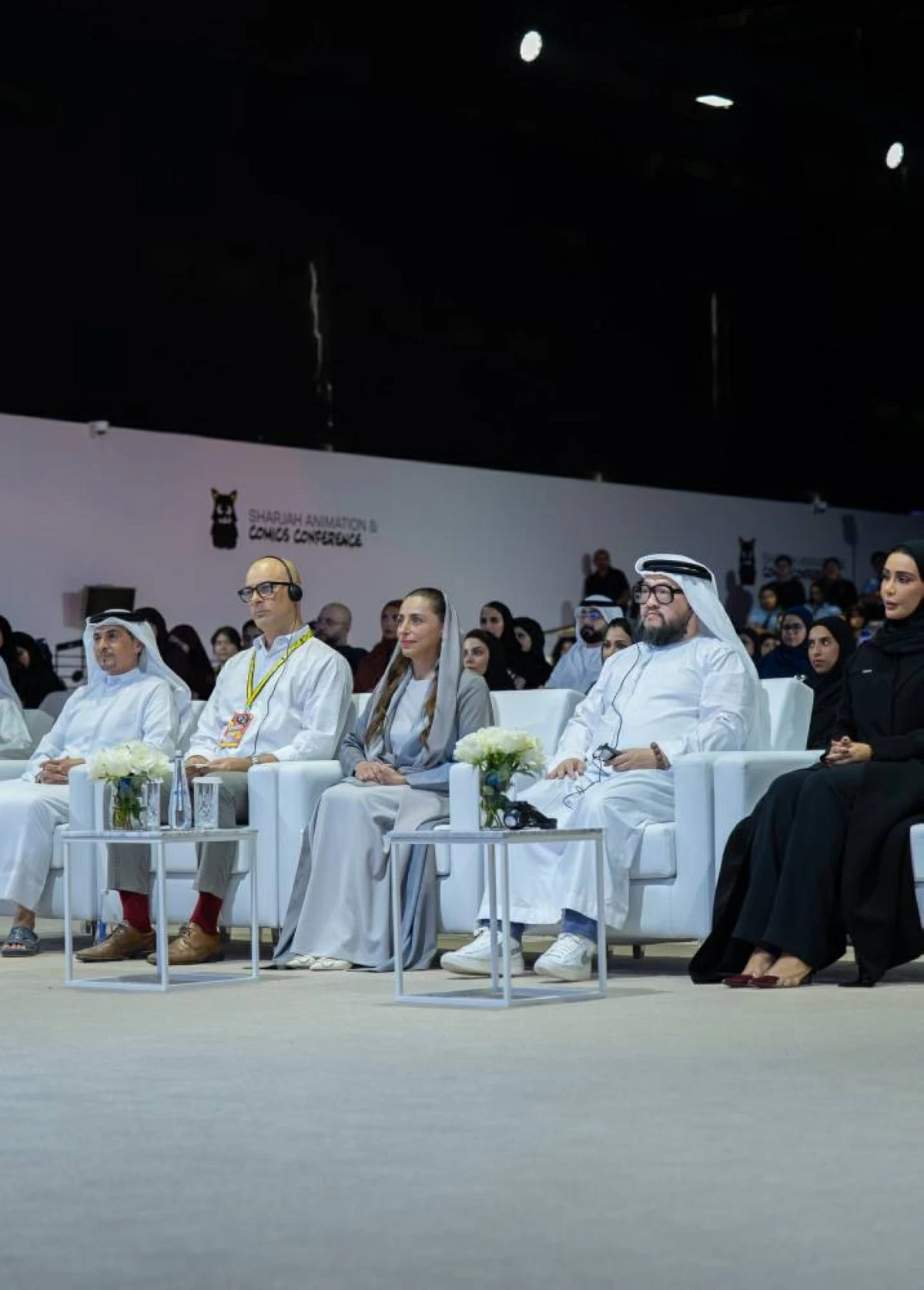 تفقدت معرضين و«ركن الدبلجة».. بدور القاسمي تفتتح مؤتمر الشارقة للرسوم المتحركة والقصص المصورة