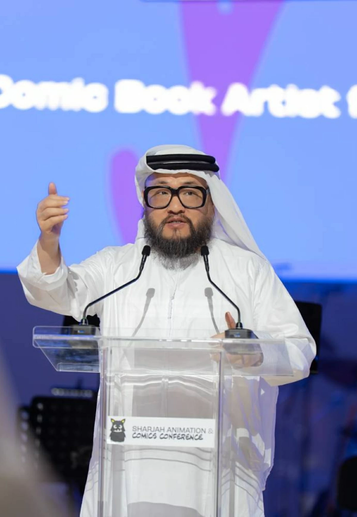 تفقدت معرضين و«ركن الدبلجة».. بدور القاسمي تفتتح مؤتمر الشارقة للرسوم المتحركة والقصص المصورة