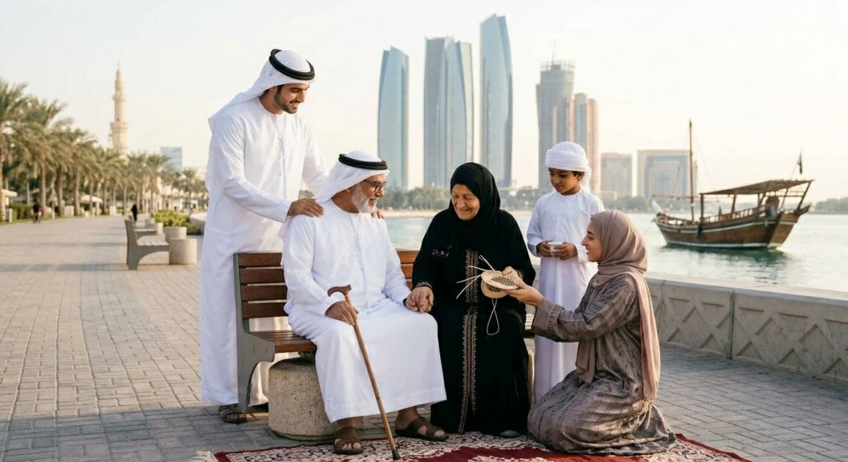 صورة تعبيرية عن التعامل الإيجابي مع كبار المواطنين