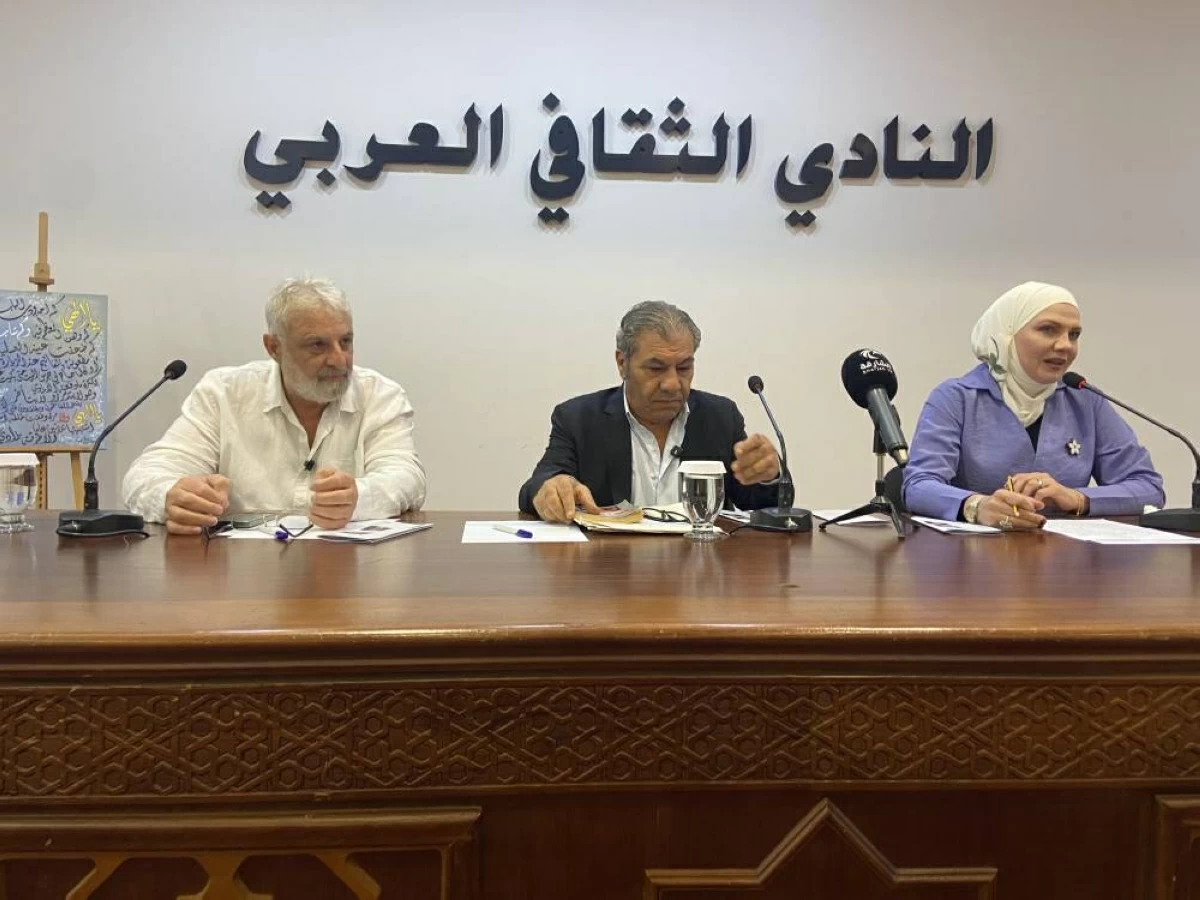 ماريا محيي الدين ويوسف أبو لوز وإسماعيل الرفاعي خلال الأمسية