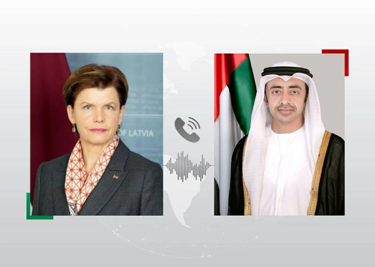 عبدالله بن زايد ووزيرة خارجية لاتفيا يبحثان تعزيز التعاون